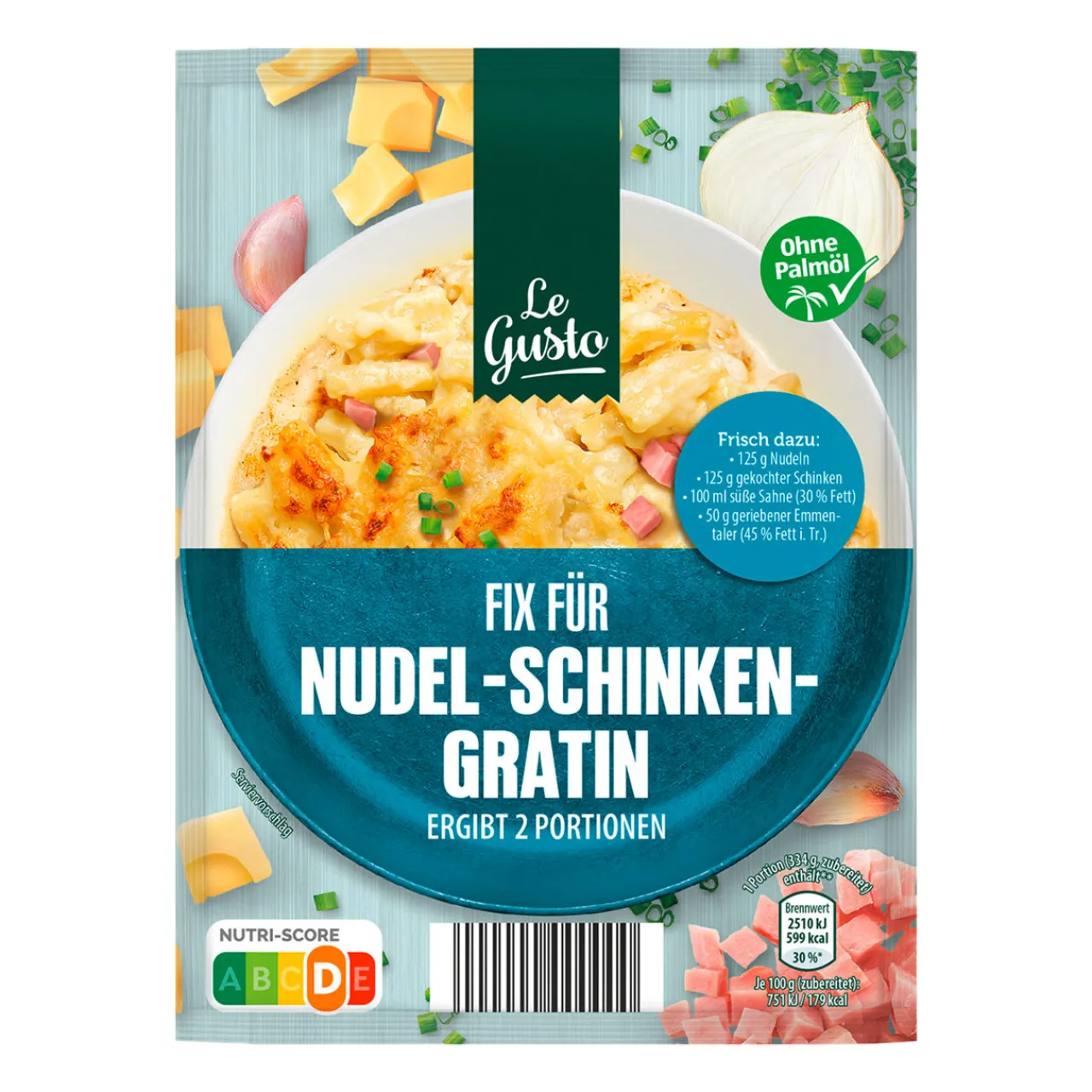 LE GUSTO Fix Nudel-Schinken-Gratin