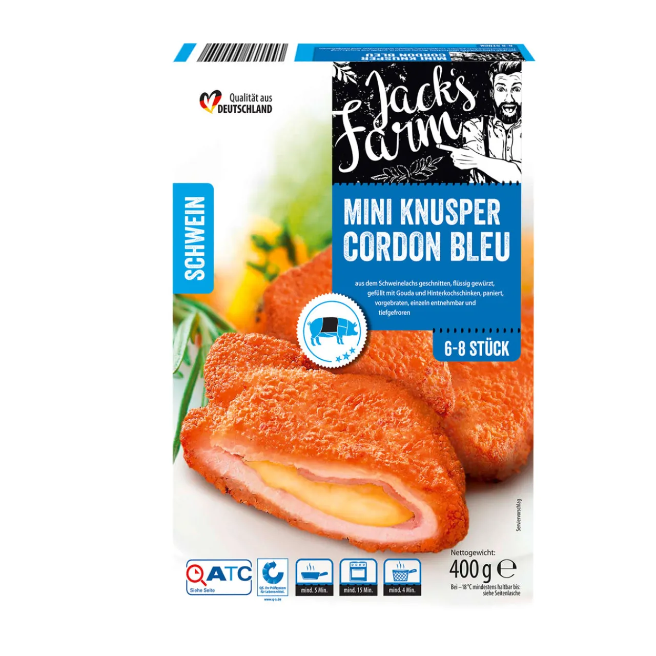 JACK'S FARM Mini Knusper-Schnitzel / Cordon Bleu