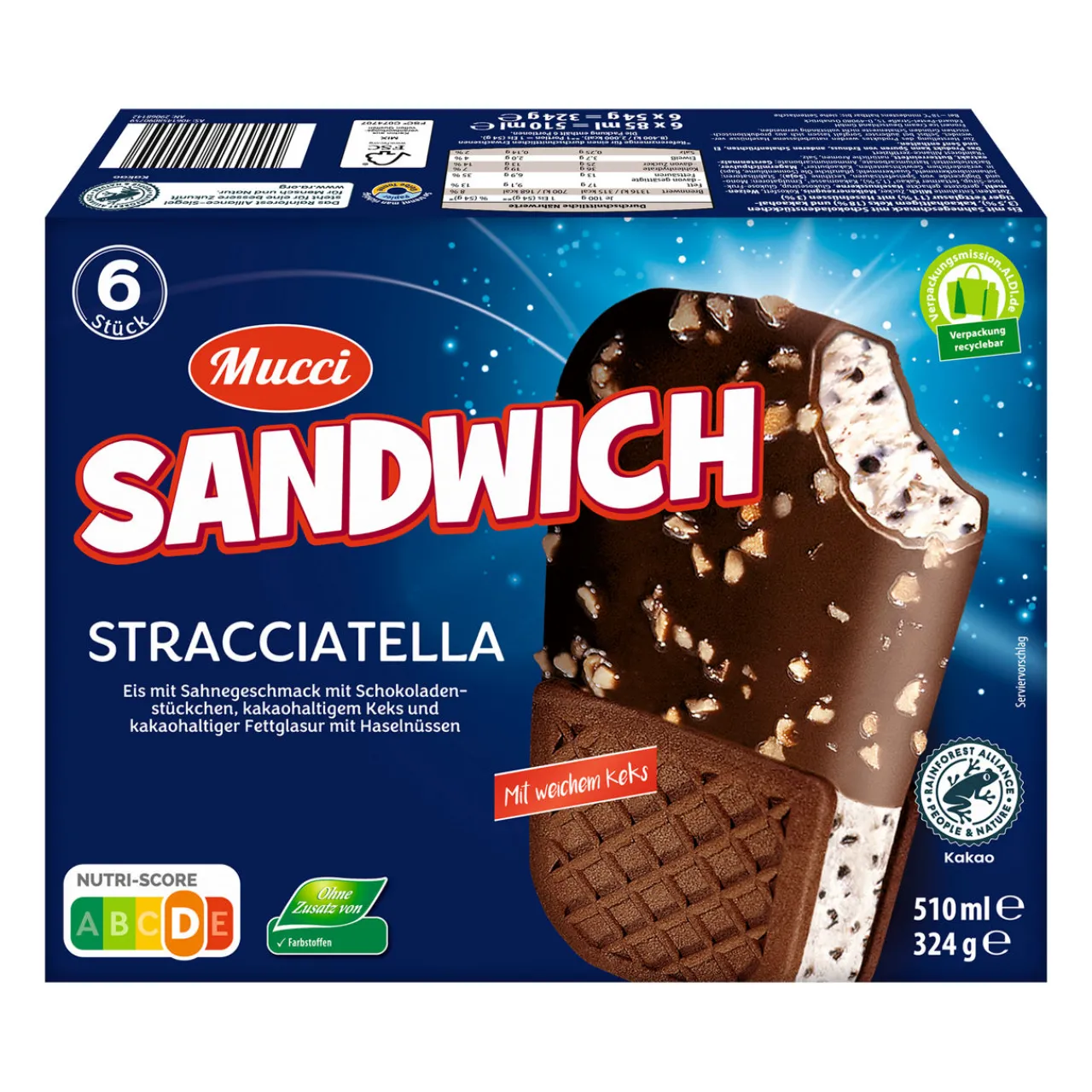 MUCCI Stracciatella-Sandwich