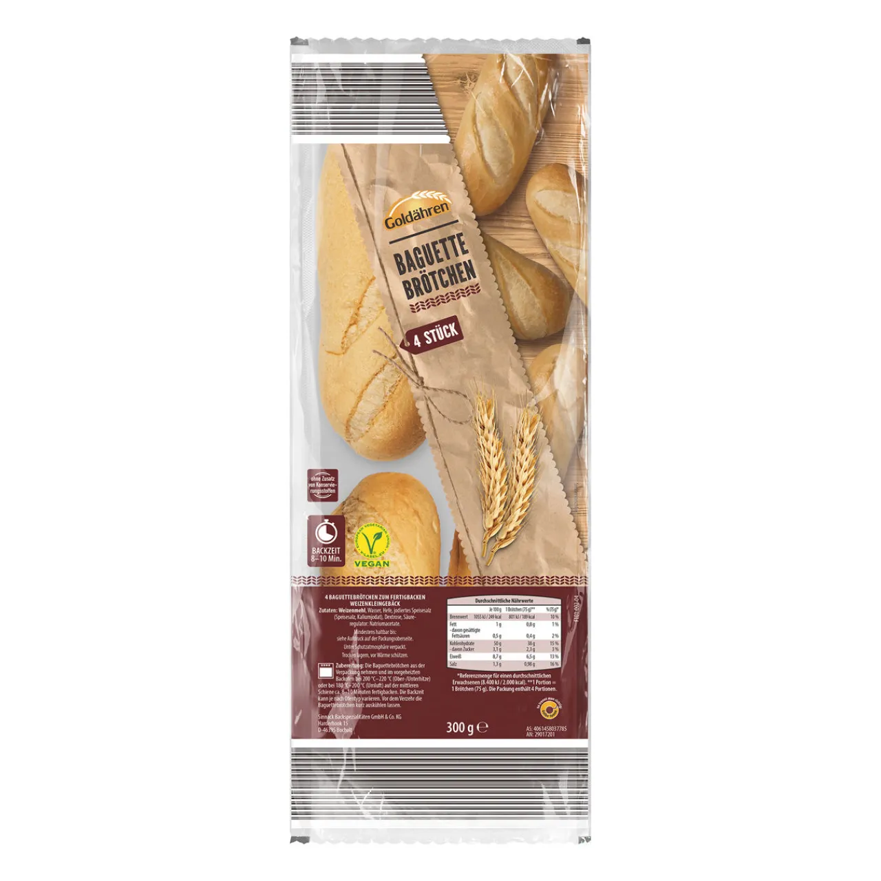 GOLDÄHREN Weizen- / Baguettebrötchen